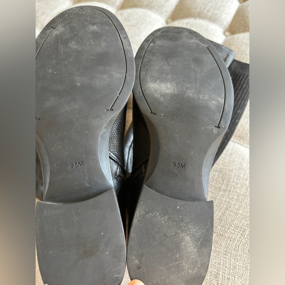 Kenneth Cole Levon Leather & Rib Knit Knee Boots - Picture 3 of 8